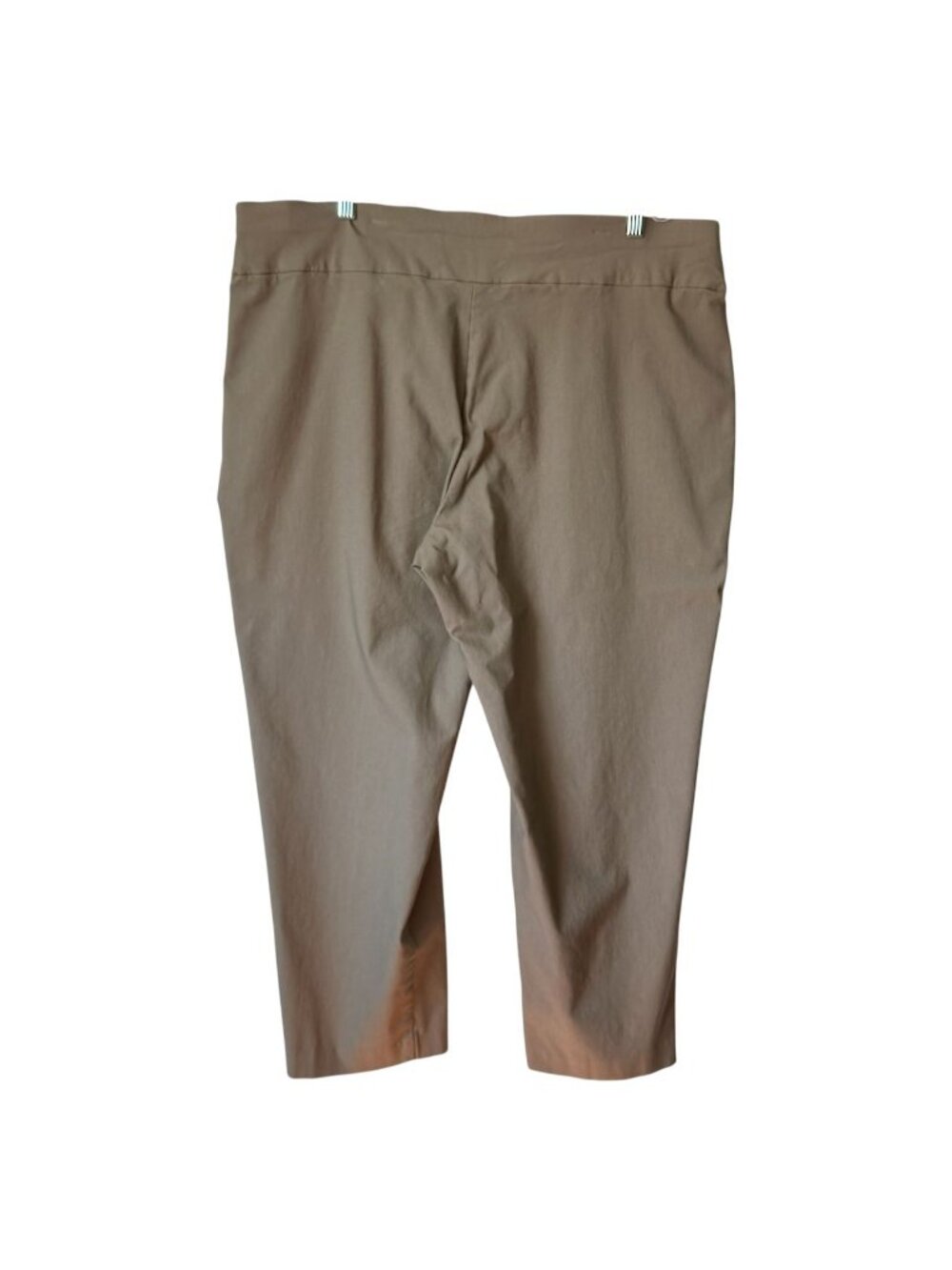 Alfred Dunner Womens Plus-Size 20W Cropped Stretch Pants In Taupe Brown - Picture 7 of 14